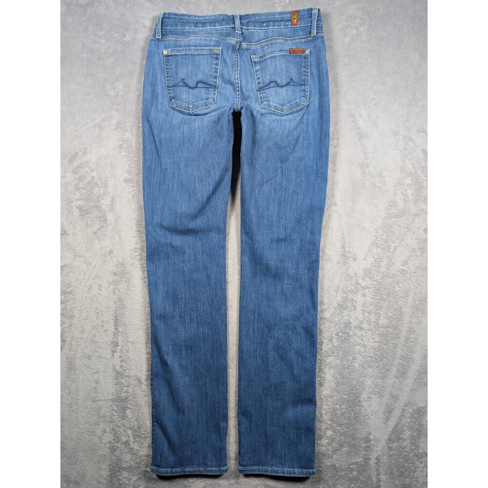 7 For All Mankind Kimmie Straight Leg Jeans Womens Size 30 Waist Casual Mid Rise - Picture 9 of 10